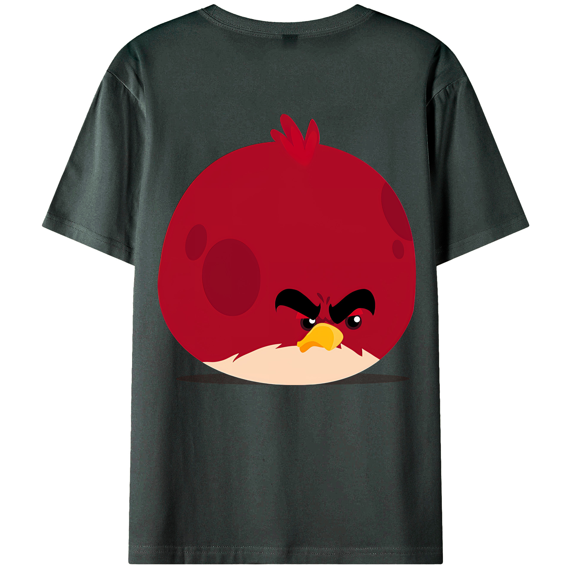 （画像用） Angry Birds アングリーバード 綿100％ メンズ半袖Tシャツ（バックプリント） 通気性